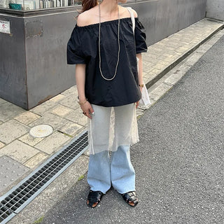 Bootcut denim pants