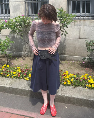 Waist string Bermuda sweatpants