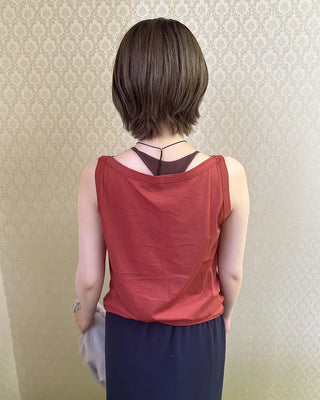 Boat neck layered camisole