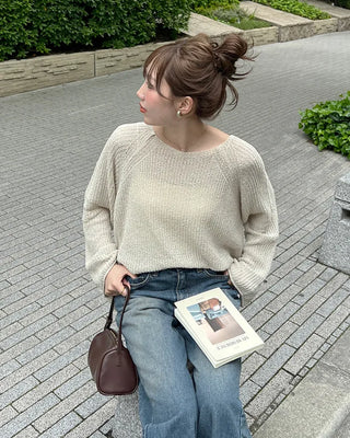 See-through oversized knit