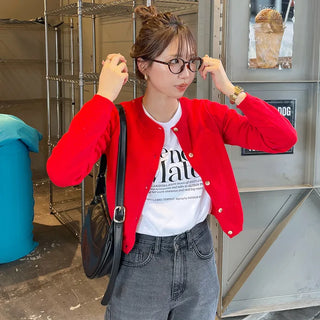 Basic Round Neck Cardigan