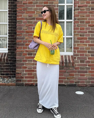 Pindot Easy Maxi Skirt