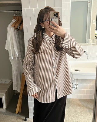 Heart Point Stripe Shirt
