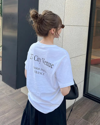 Back Venue Lettering Short-Sleeve T-Shirt