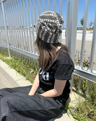 Patterned Stripe Beanie