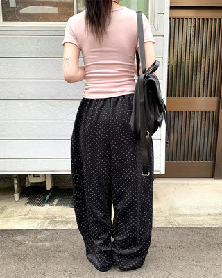 Waist String Dot Sweatpants
