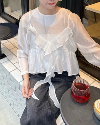 Frill Bistier Blouse Set