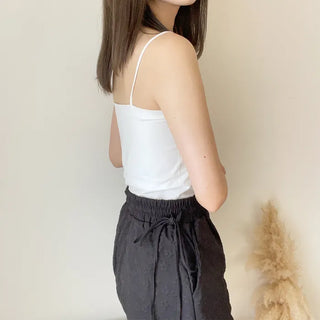 Square neck camisole with built-in cups