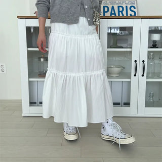 Frilled Can-Can Long Skirt