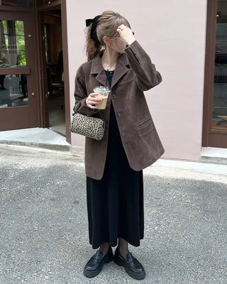 Suede mini handbag