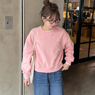 Front logo basic sweatshirt