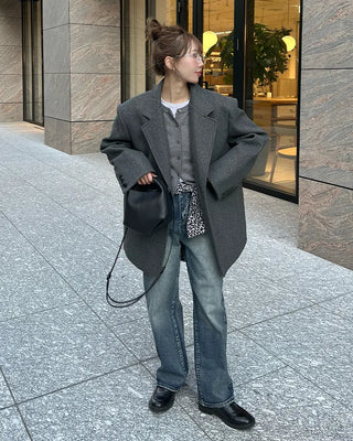 Oversized wool jacket
