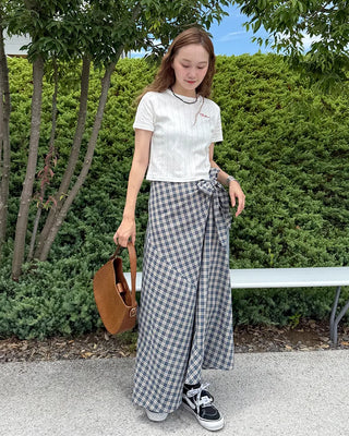 Perforated Cropped Short-Sleeve T-Shirt