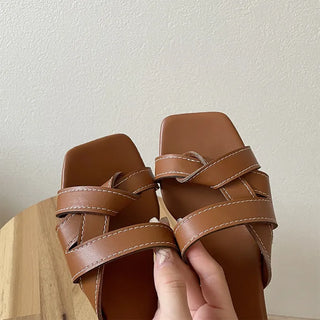 Twist mule sandals