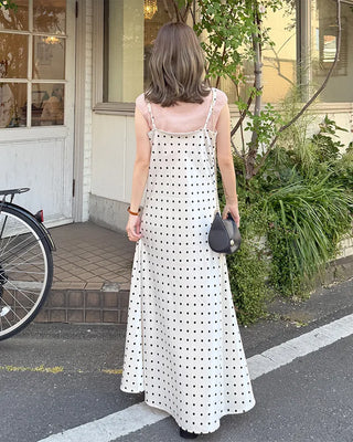 Polka Dot Long Camisole Dress