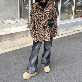 Washed denim pants
