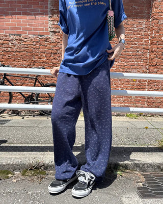 Flower Summer Waffle Easy Pants
