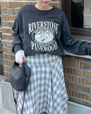 WOOD print sweatshirt