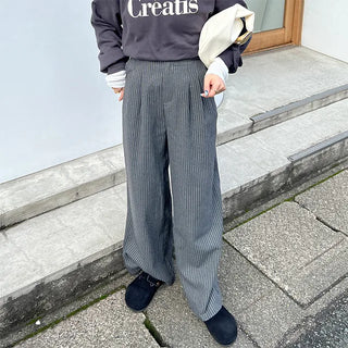 Striped wide slacks