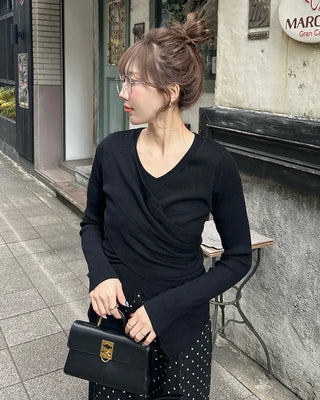 Wrap Point Slim Fit Knit