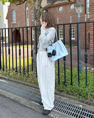Perforated Sleeveless Cardigan Set