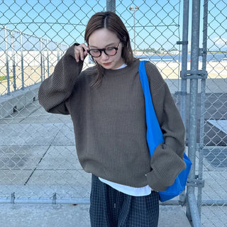 (Unisex) Openwork Round Knit