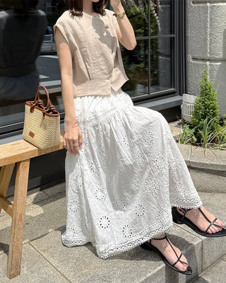 Drop-shoulder cropped vest jacket