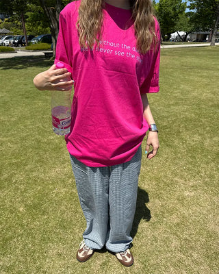 Oversized Lettering Half-Sleeve T-Shirt