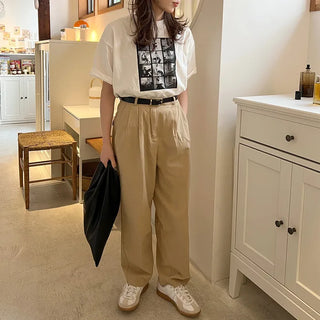 Belted trousers