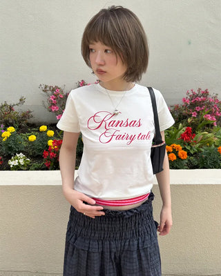 Lettering Slim Fit Short Sleeve T-Shirt
