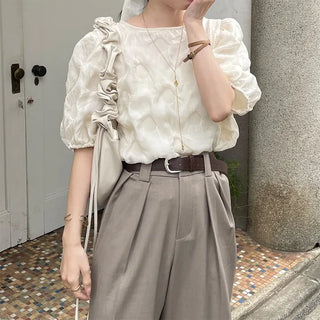 Wave short-sleeved top
