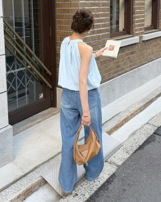 Tencel Wash Wide Denim Pants