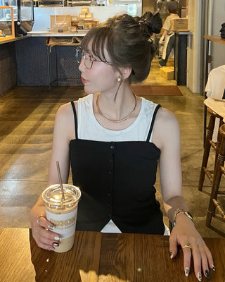 Button Rib Bustier