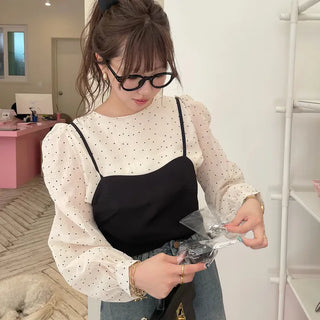 Bistier Dot Blouse Set