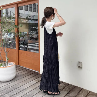 Wrinkle Camisole Long Dress