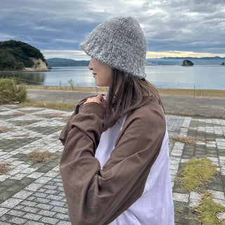 Melange Knit Bucket Hat