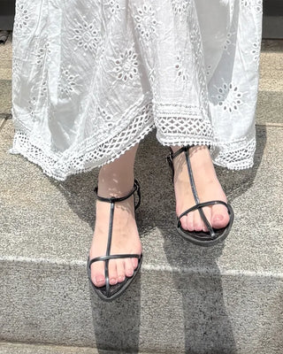 Strappy pointed-toe sandals