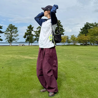 (Unisex) Parachute Wide Fit Cotton Pants