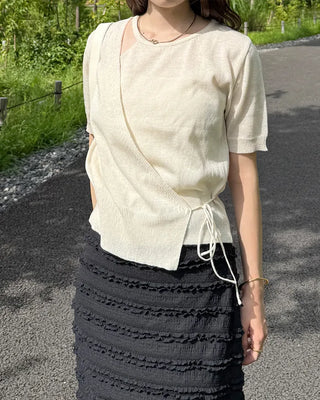 Asymmetrical Wrap Knit