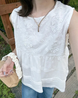 Flower Tiered Sleeveless Dress