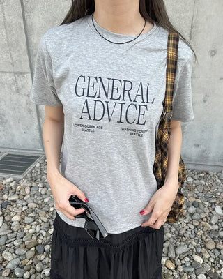 ADVICE Lettering Short-Sleeve T-Shirt