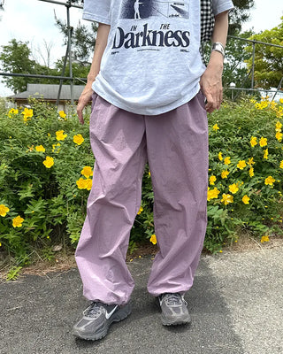 (Unisex) Nylon Check String Pants