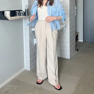 Pintuck slacks