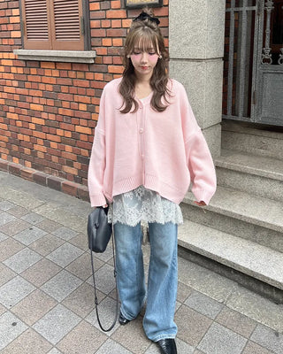Semi-bootcut denim pants