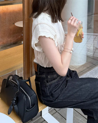 Shirred Cropped Bustier