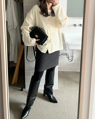 Oversized V-neck cardigan