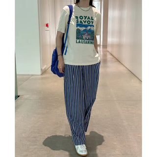 Wide striped pants
