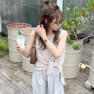Linen sleeveless top