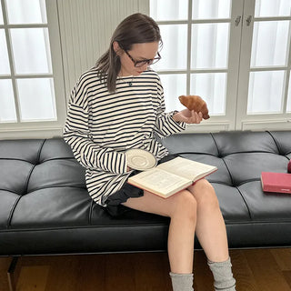 (Unisex) Striped Long-Sleeve T-Shirt