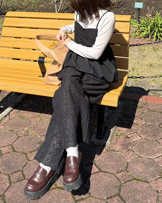 Lace banding pants